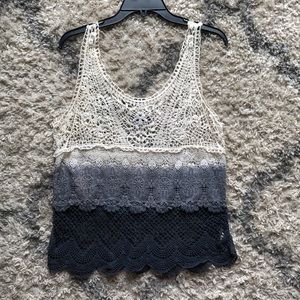 American Eagle women’s all lace tank top (Ombré, Size L)